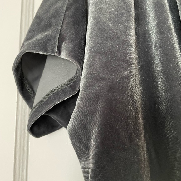 Sage green velour draped jumpsuit - Picture 9 of 11